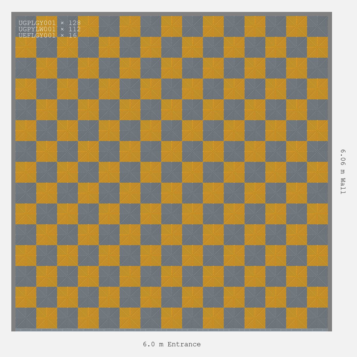 ULTRAGRID Chequer Design Silver Grey Accent Speed Yellow