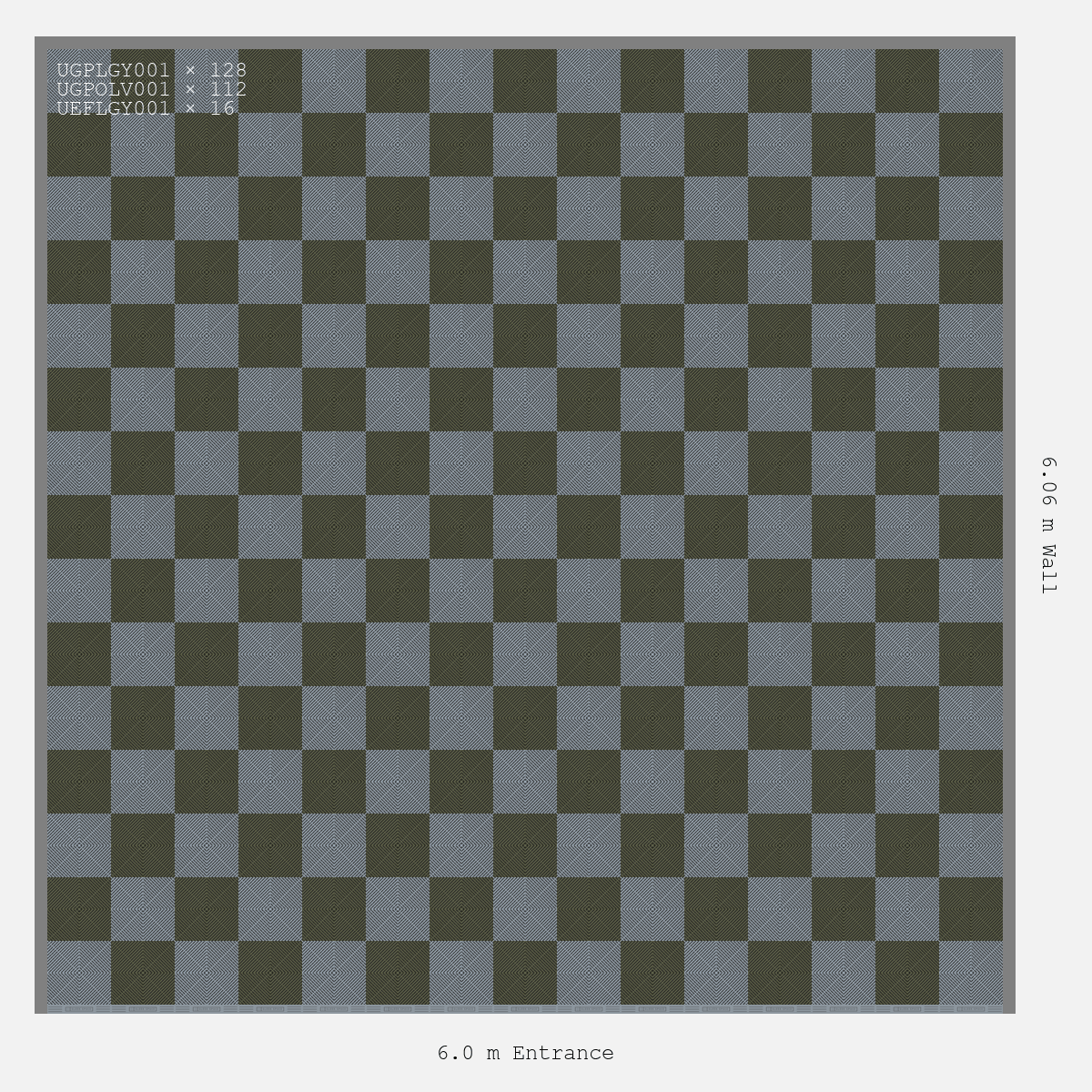 ULTRAGRID Chequer Design Silver Grey Accent Tactical Olive