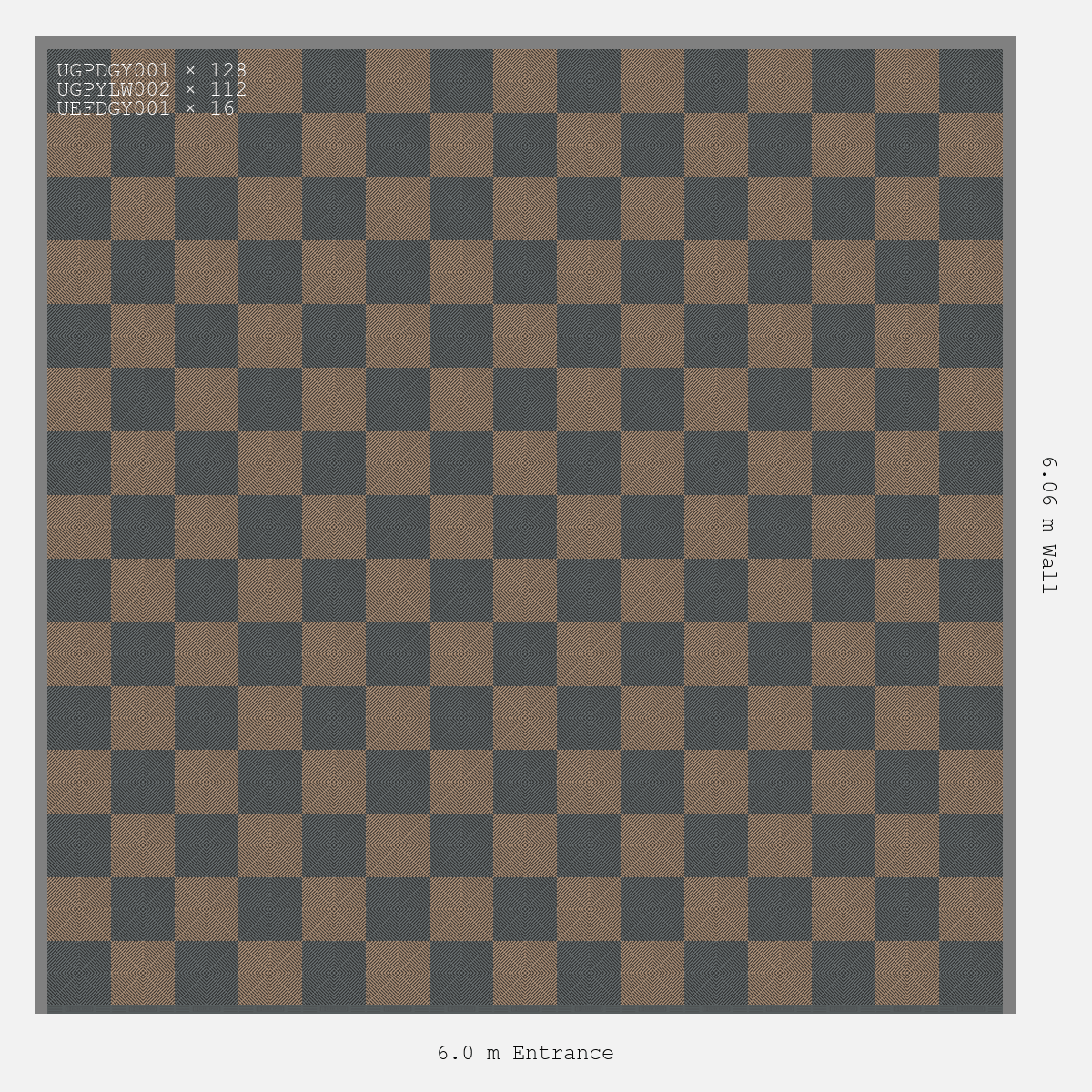 ULTRAGRID Chequer Design Space Grey Accent Stone Beige
