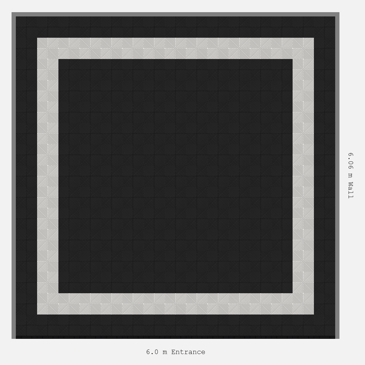 ULTRAGRID Double Border Plain Infill Design Outer/Infill: Jet Black - Inner: Alpine White