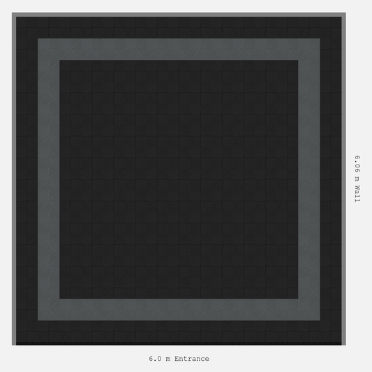 ULTRAGRID Double Border Plain Infill Design Outer/Infill: Jet Black - Inner: Space Grey