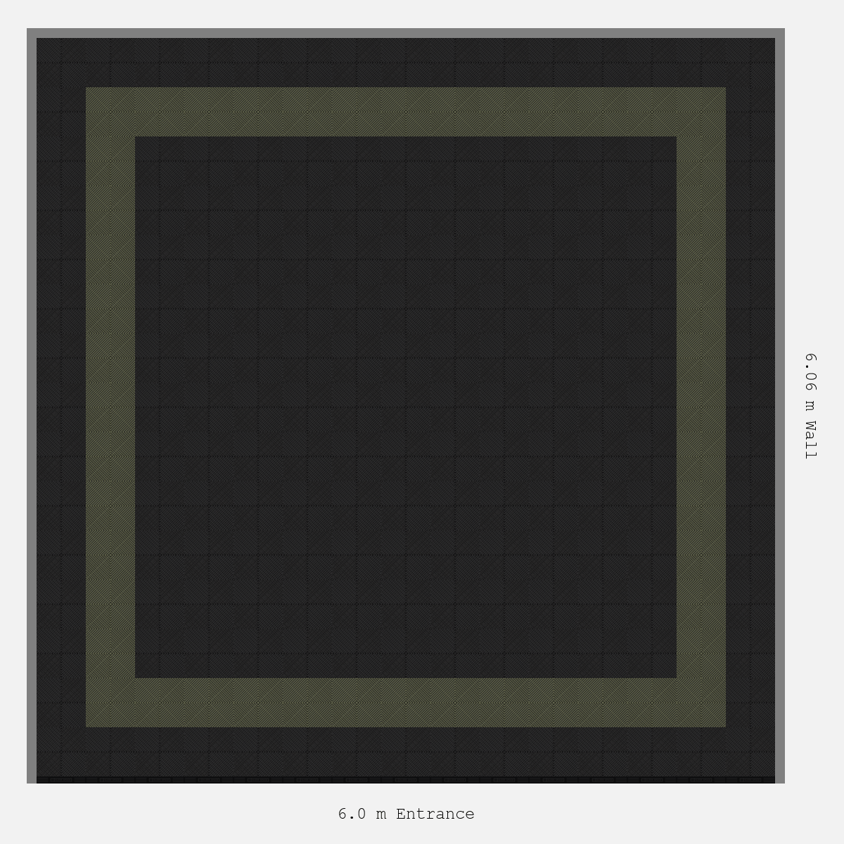 ULTRAGRID Double Border Plain Infill Design Outer/Infill: Jet Black - Inner: Tactical Olive