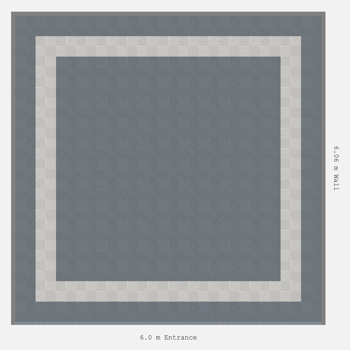 ULTRAGRID Double Border Plain Infill Design Outer/Infill: Silver Grey - Inner: Alpine White
