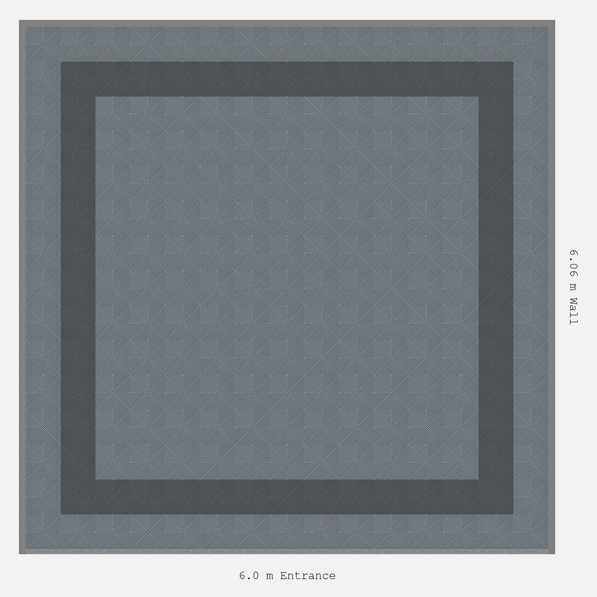 ULTRAGRID Double Border Plain Infill Design Outer/Infill: Silver Grey - Inner: Space Grey