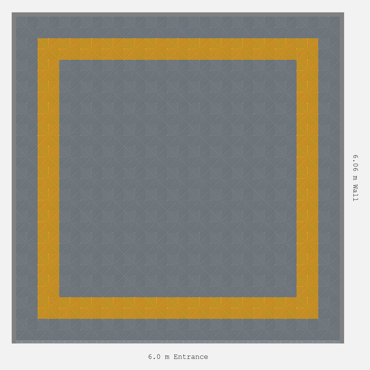 ULTRAGRID Double Border Plain Infill Design Outer/Infill: Silver Grey - Inner: Speed Yellow