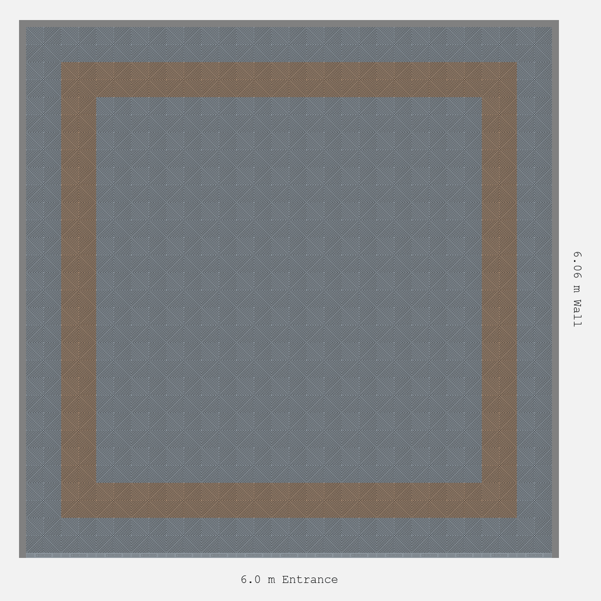 ULTRAGRID Double Border Plain Infill Design Outer/Infill: Silver Grey - Inner: Stone Beige