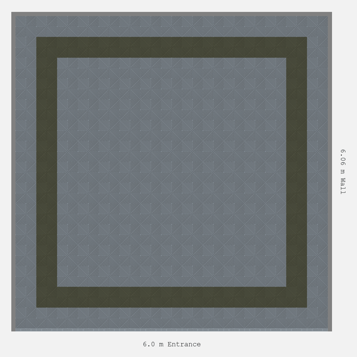 ULTRAGRID Double Border Plain Infill Design Outer/Infill: Silver Grey - Inner: Tactical Olive