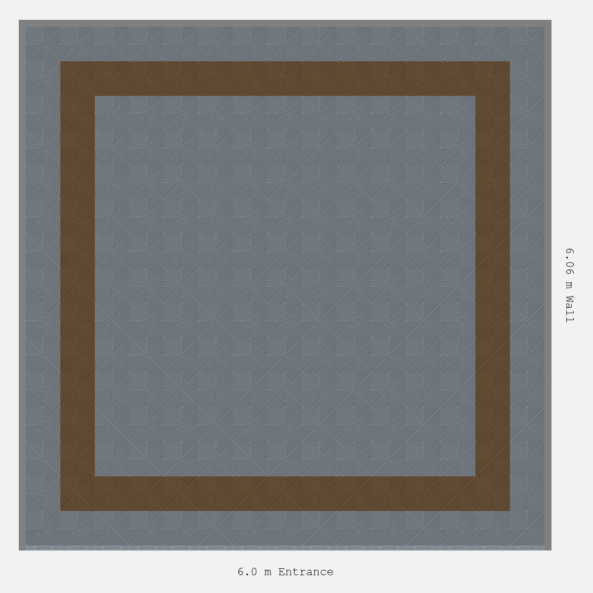ULTRAGRID Double Border Plain Infill Design Outer/Infill: Silver Grey - Inner: Trophy Gold