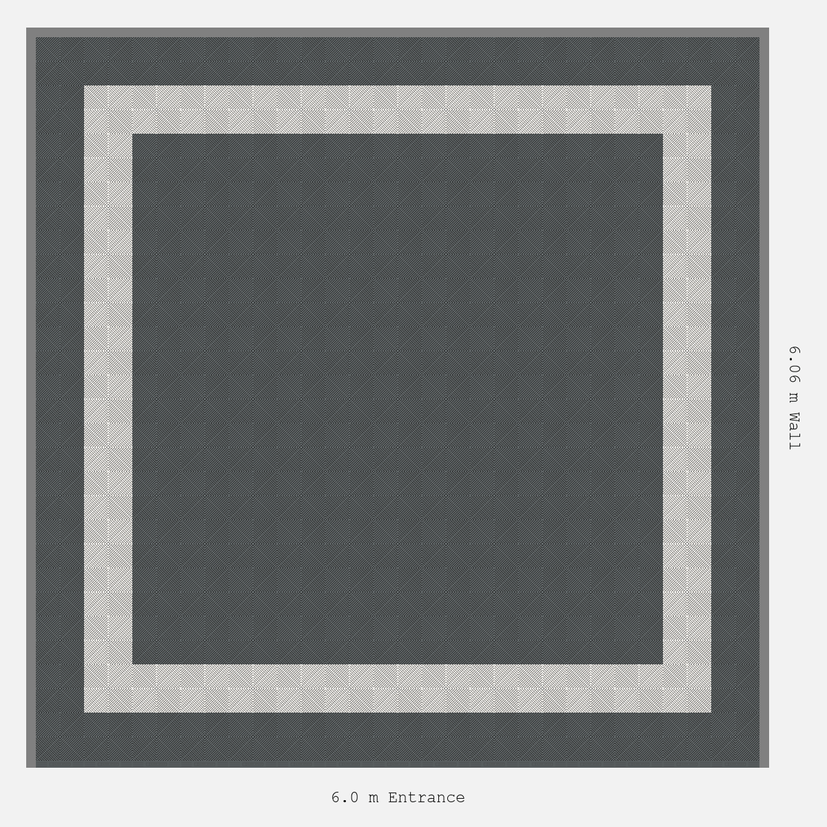 ULTRAGRID Double Border Plain Infill Design Outer/Infill: Space Grey - Inner: Alpine White