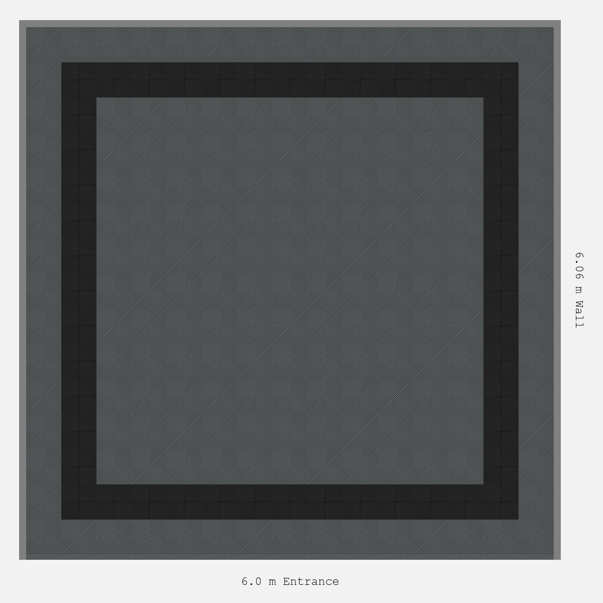 ULTRAGRID Double Border Plain Infill Design Outer/Infill: Space Grey - Inner: Jet Black