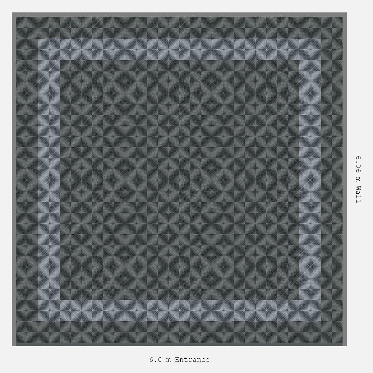 ULTRAGRID Double Border Plain Infill Design Outer/Infill: Space Grey - Inner: Silver Grey