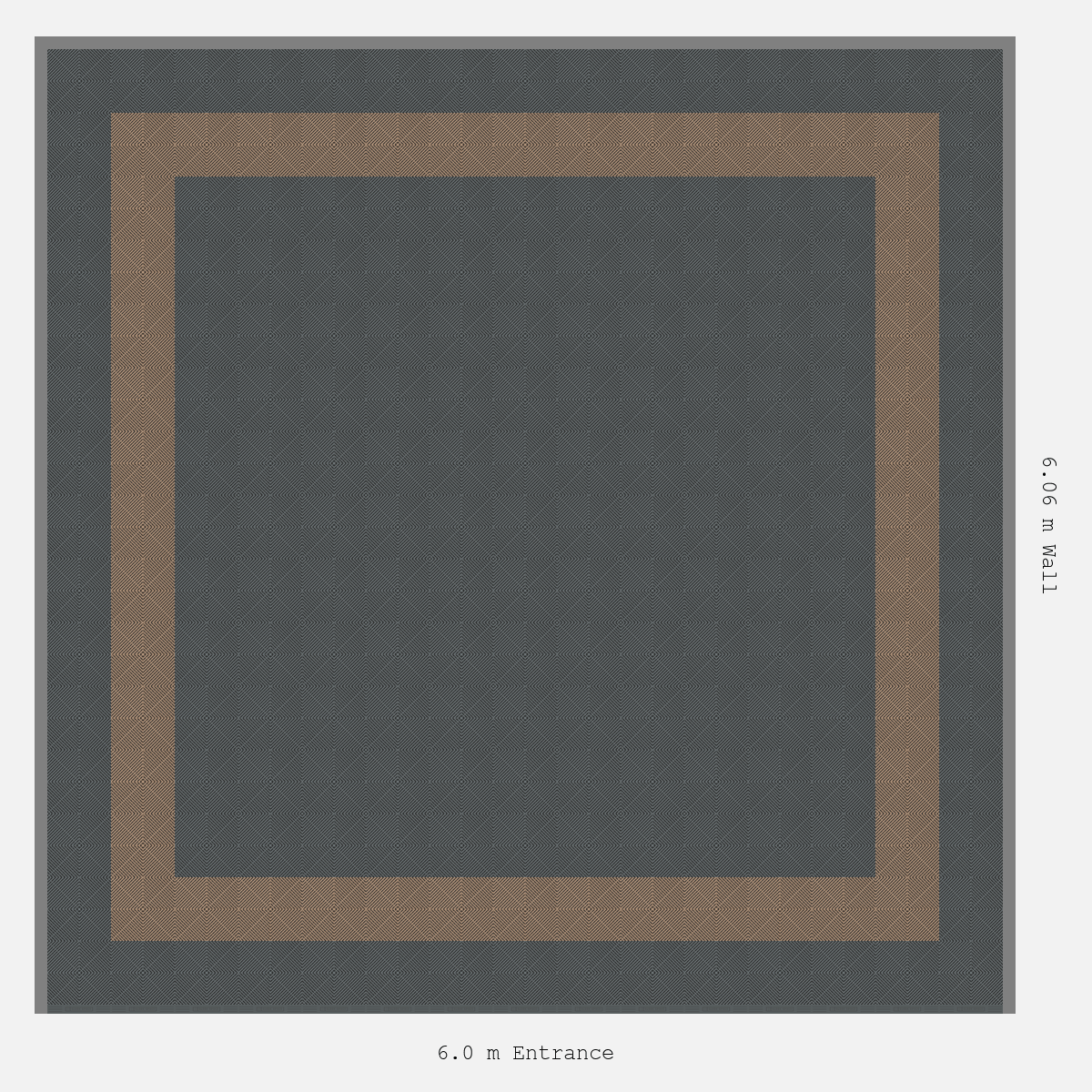 ULTRAGRID Double Border Plain Infill Design Outer/Infill: Space Grey - Inner: Stone Beige