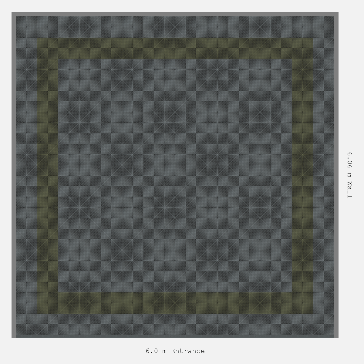 ULTRAGRID Double Border Plain Infill Design Outer/Infill: Space Grey - Inner: Tactical Olive