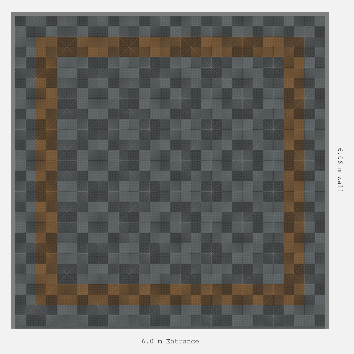ULTRAGRID Double Border Plain Infill Design Outer/Infill: Space Grey - Inner: Trophy Gold
