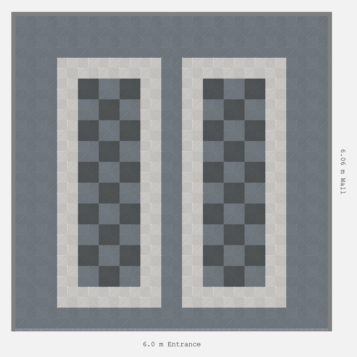 ULTRAGRID Parking Bay Chequer Infill Design Base: Silver Grey - Outline: Alpine White - Infill: Space Grey - Silver Grey