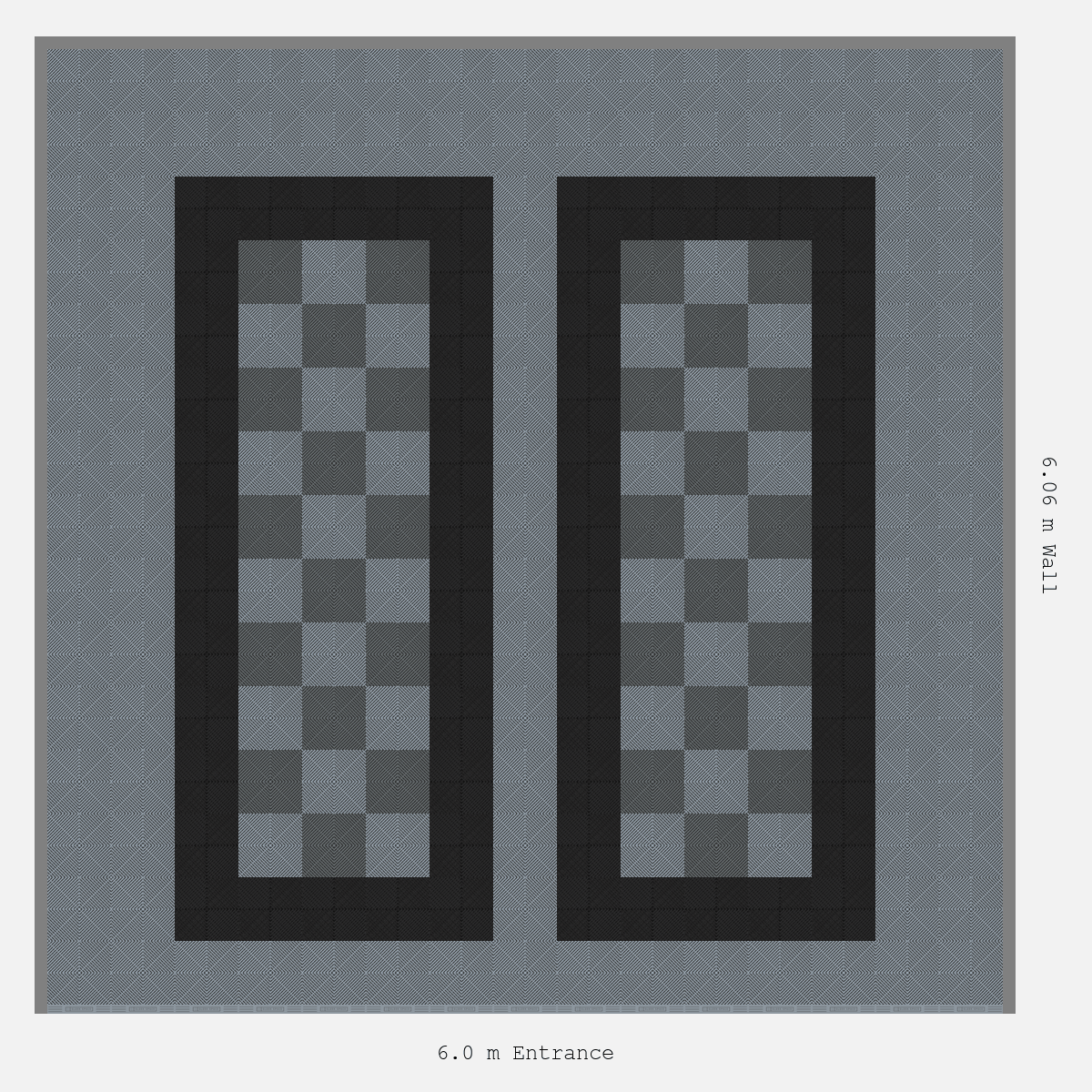 ULTRAGRID Parking Bay Chequer Infill Design Base: Silver Grey - Outline: Jet Black - Infill: Space Grey - Silver Grey