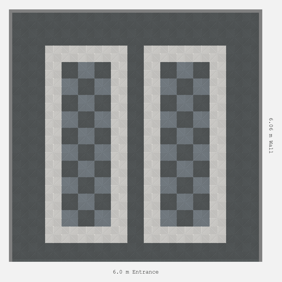 ULTRAGRID Parking Bay Chequer Infill Design Base: Space Grey - Outline: Alpine White - Infill: Space Grey - Silver Grey