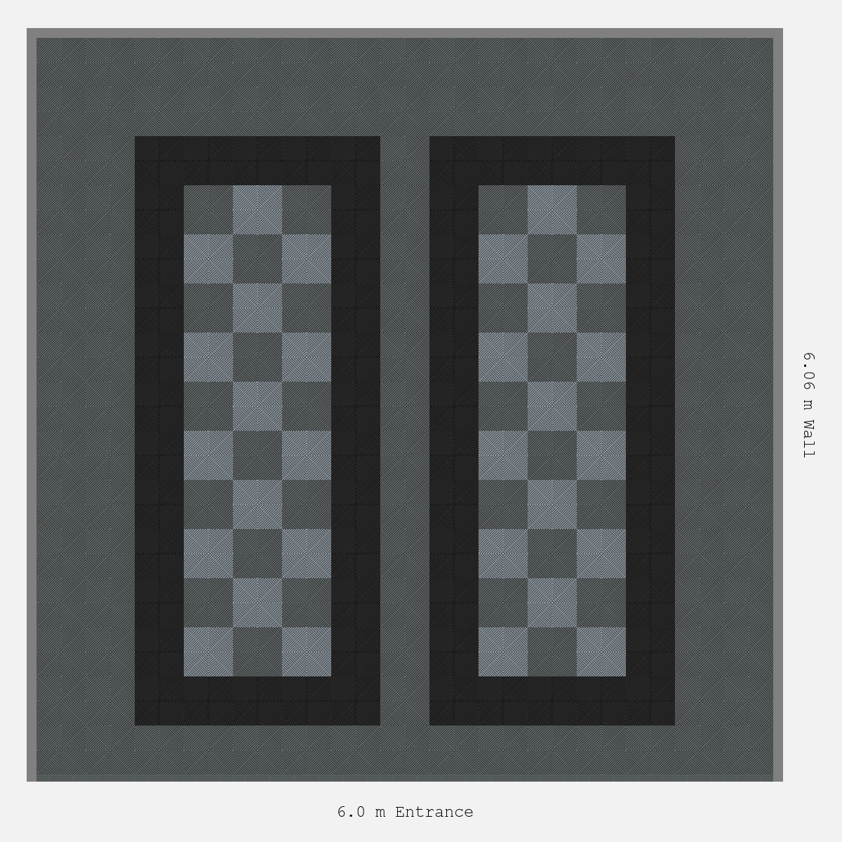 ULTRAGRID Parking Bay Chequer Infill Design Base: Space Grey - Outline: Jet Black - Infill: Space Grey - Silver Grey