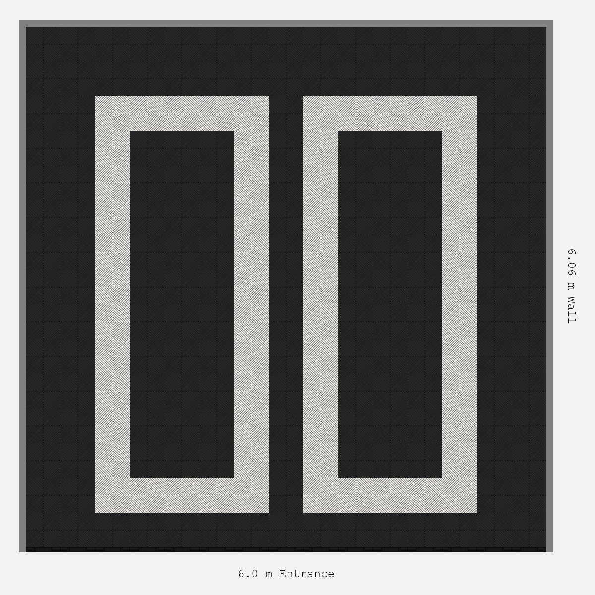 ULTRAGRID Parking Bay Plain Infill Design Base: Jet Black - Outline: Alpine White - Infill: Jet Black