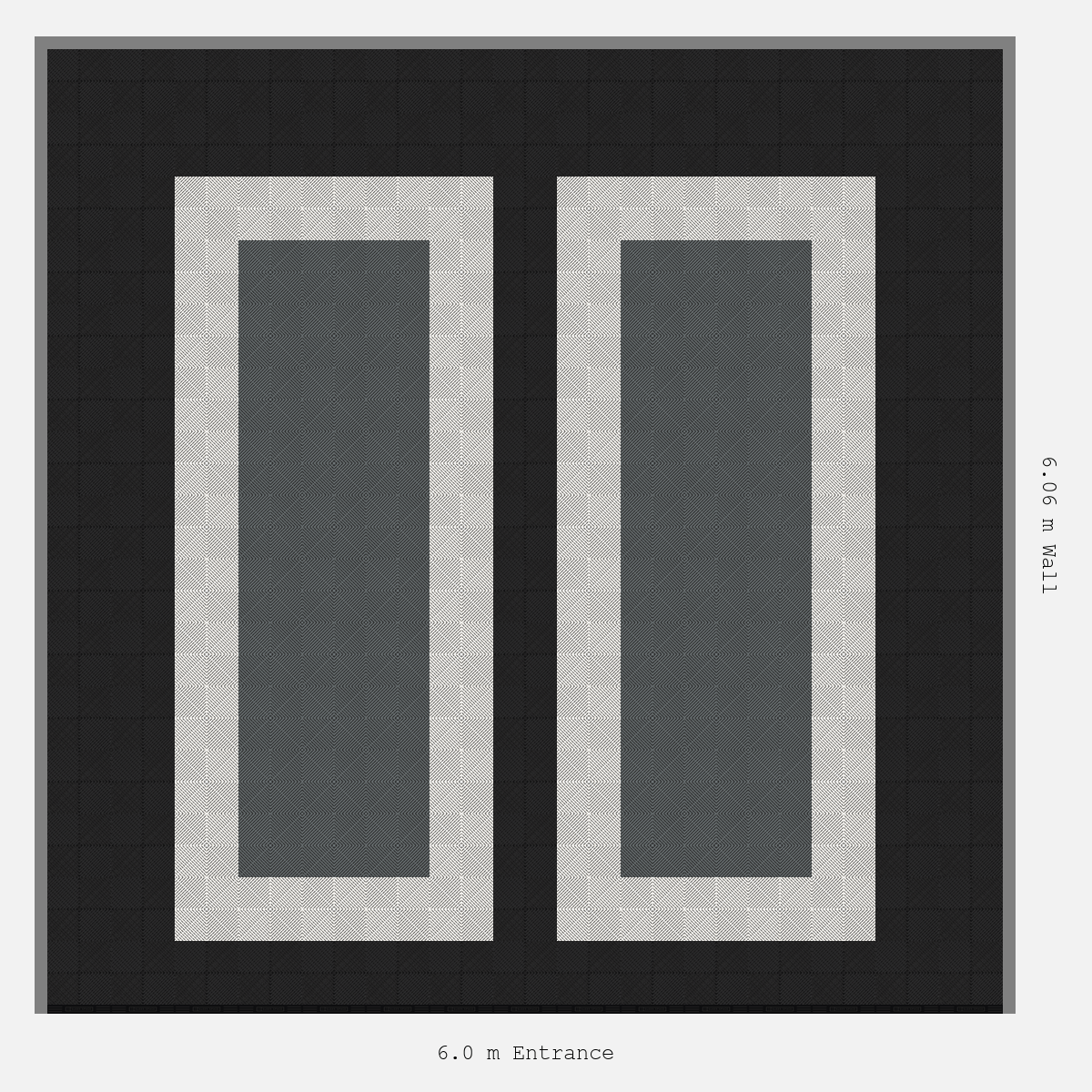 ULTRAGRID Parking Bay Plain Infill Design Base: Jet Black - Outline: Alpine White - Infill: Space Grey