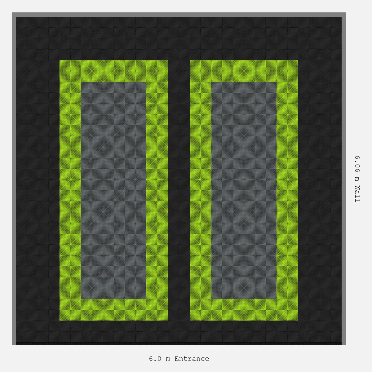 ULTRAGRID Parking Bay Plain Infill Design Base: Jet Black - Outline: Electric Green - Infill: Space Grey