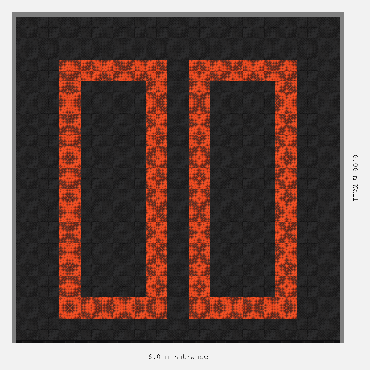 ULTRAGRID Parking Bay Plain Infill Design Base: Jet Black - Outline: Lava Orange - Infill: Jet Black