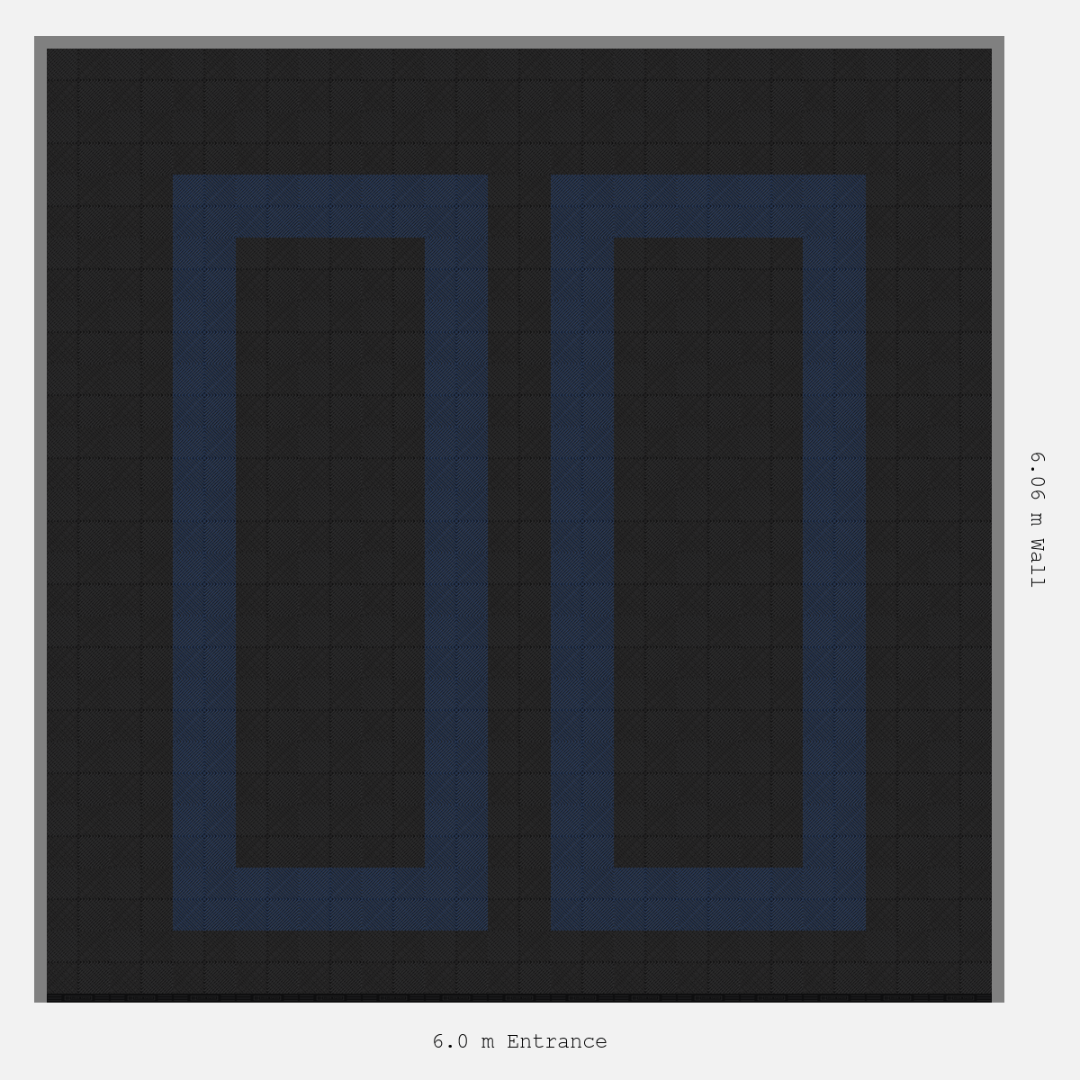ULTRAGRID Parking Bay Plain Infill Design Base: Jet Black - Outline: Night Blue - Infill: Jet Black