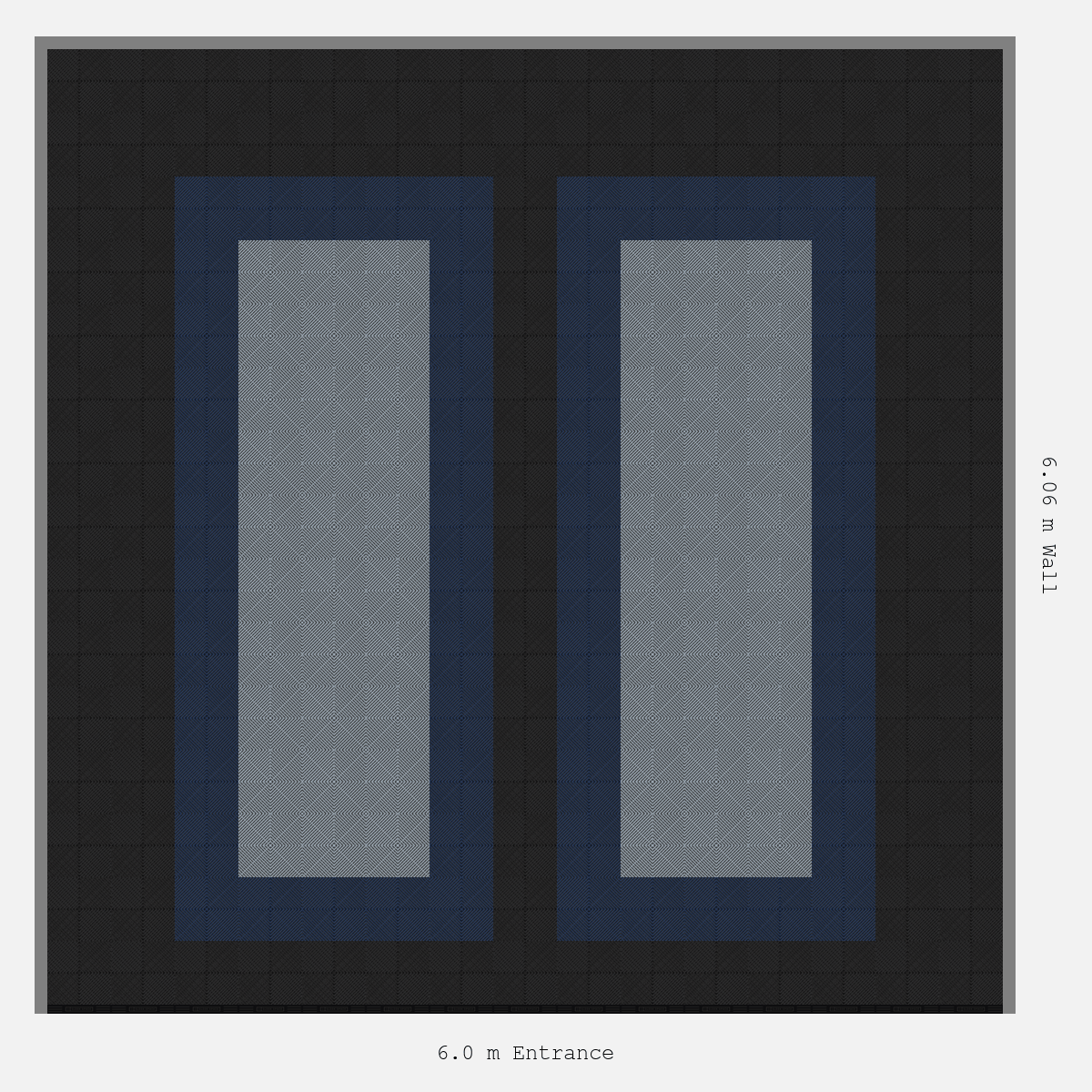 ULTRAGRID Parking Bay Plain Infill Design Base: Jet Black - Outline: Night Blue - Infill: Silver Grey