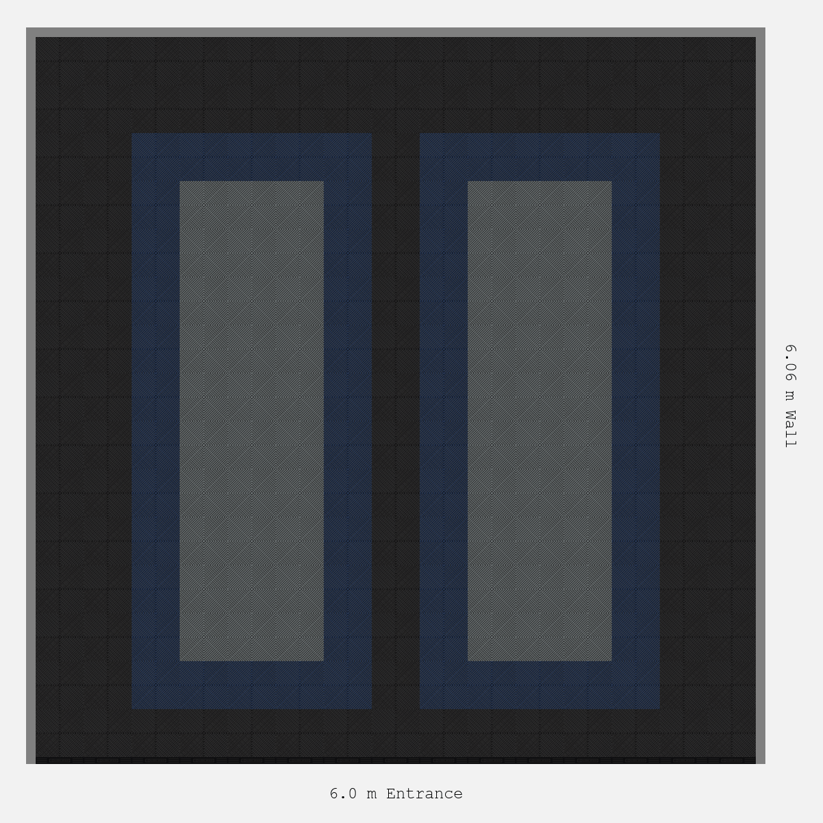 ULTRAGRID Parking Bay Plain Infill Design Base: Jet Black - Outline: Night Blue - Infill: Space Grey