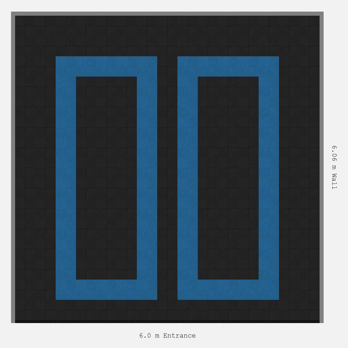 ULTRAGRID Parking Bay Plain Infill Design Base: Jet Black - Outline: Riviera Blue - Infill: Jet Black