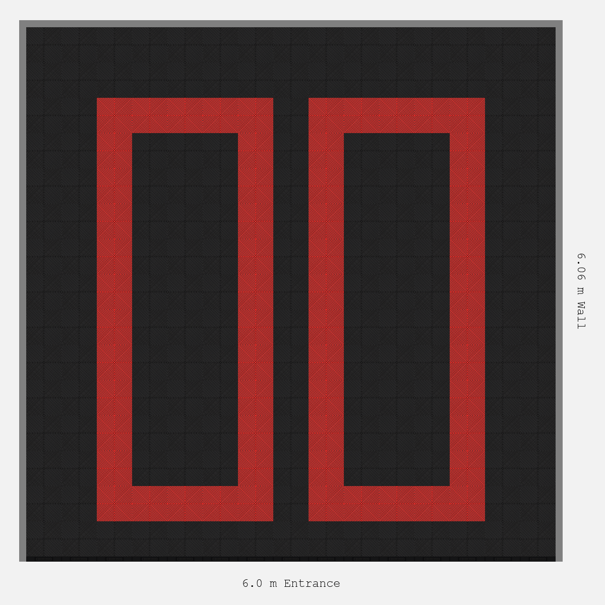 ULTRAGRID Parking Bay Plain Infill Design Base: Jet Black - Outline: Rosso Red - Infill: Jet Black