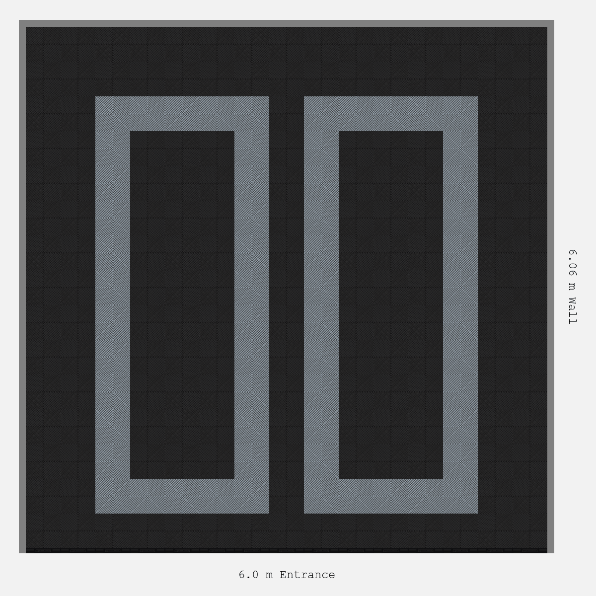 ULTRAGRID Parking Bay Plain Infill Design Base: Jet Black - Outline: Silver Grey - Infill: Jet Black