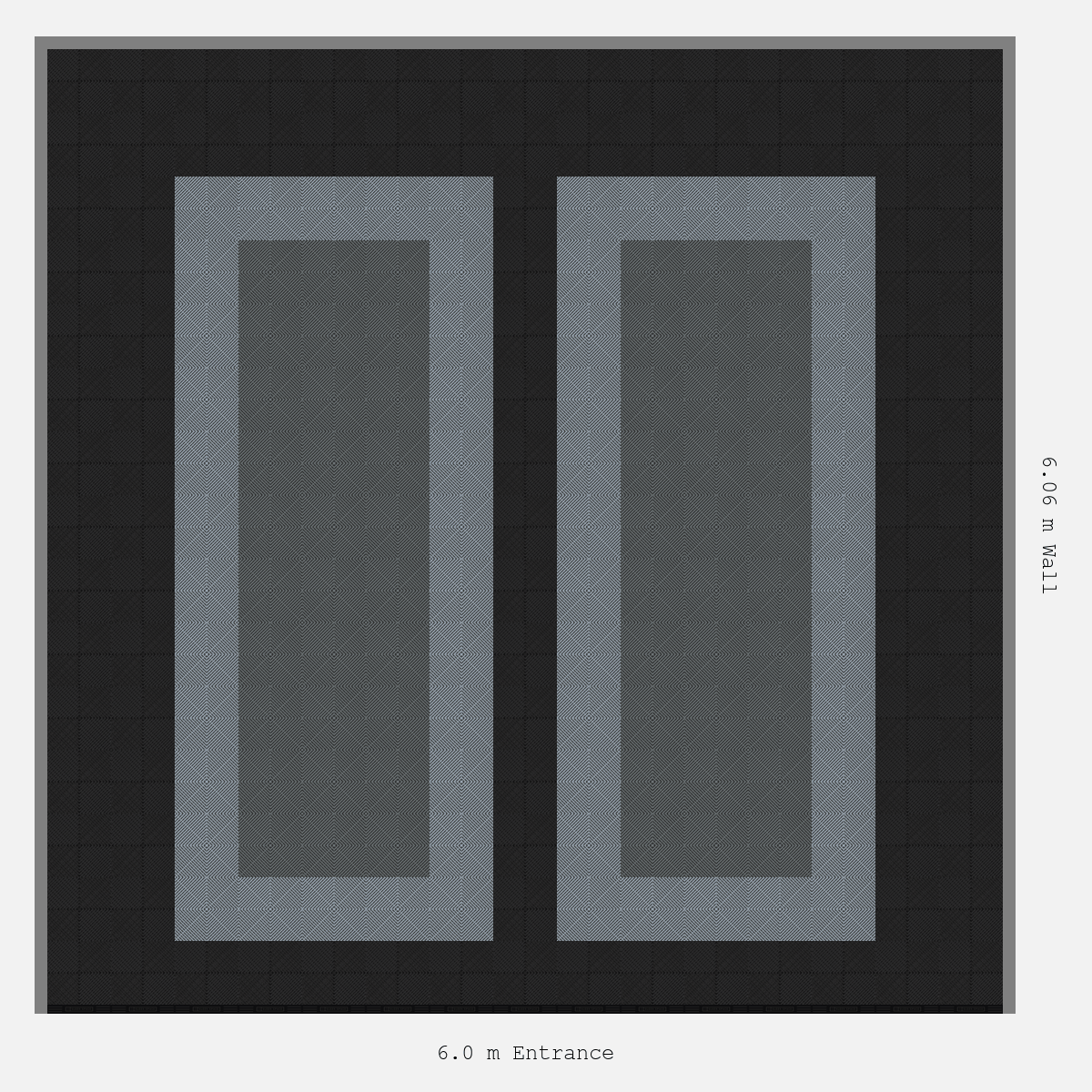 ULTRAGRID Parking Bay Plain Infill Design Base: Jet Black - Outline: Silver Grey - Infill: Space Grey