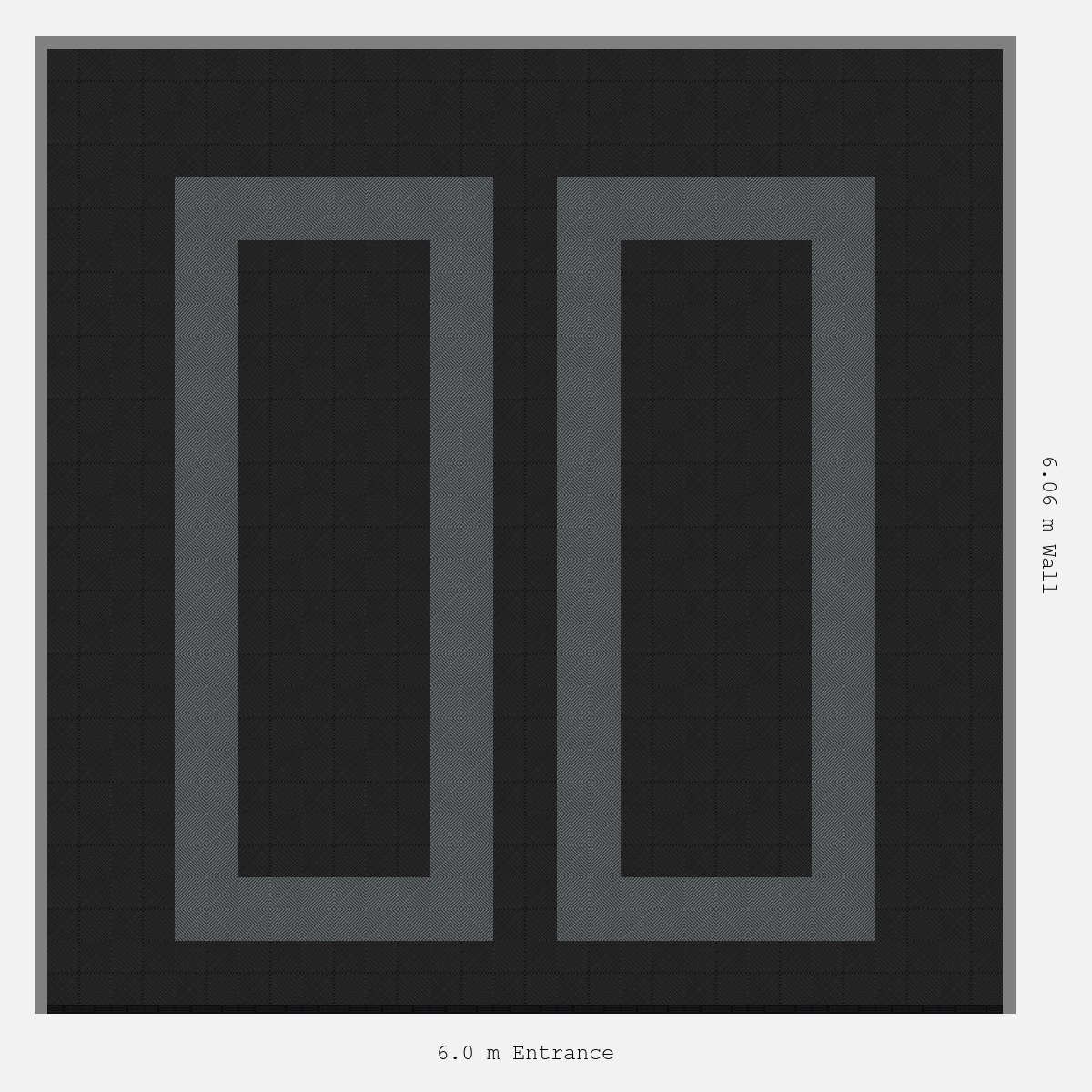 ULTRAGRID Parking Bay Plain Infill Design Base: Jet Black - Outline: Space Grey - Infill: Jet Black