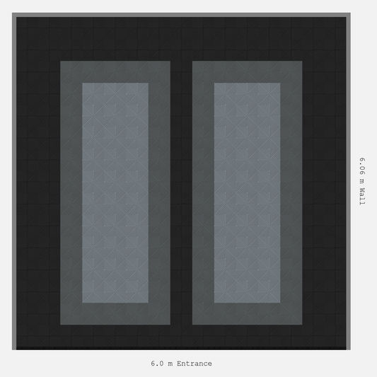 ULTRAGRID Parking Bay Plain Infill Design Base: Jet Black - Outline: Space Grey - Infill: Silver Grey
