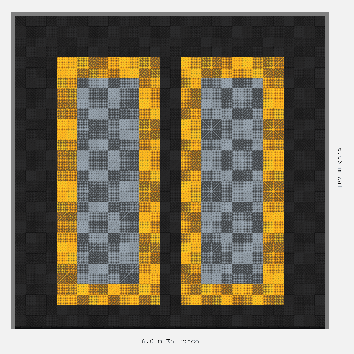 ULTRAGRID Parking Bay Plain Infill Design Base: Jet Black - Outline: Speed Yellow - Infill: Silver Grey