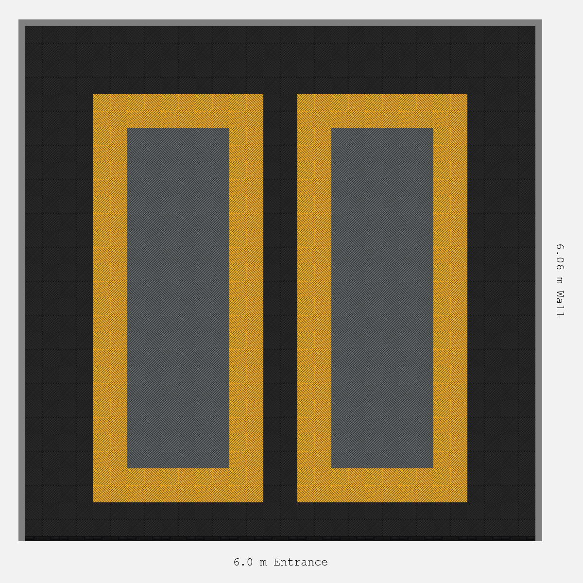 ULTRAGRID Parking Bay Plain Infill Design Base: Jet Black - Outline: Speed Yellow - Infill: Space Grey