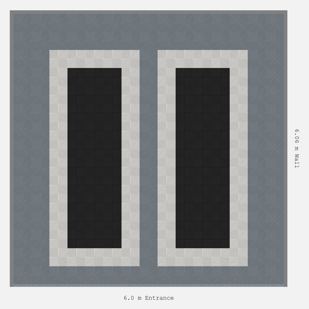 ULTRAGRID Parking Bay Plain Infill Design Base: Silver Grey - Outline: Alpine White - Infill: Jet Black