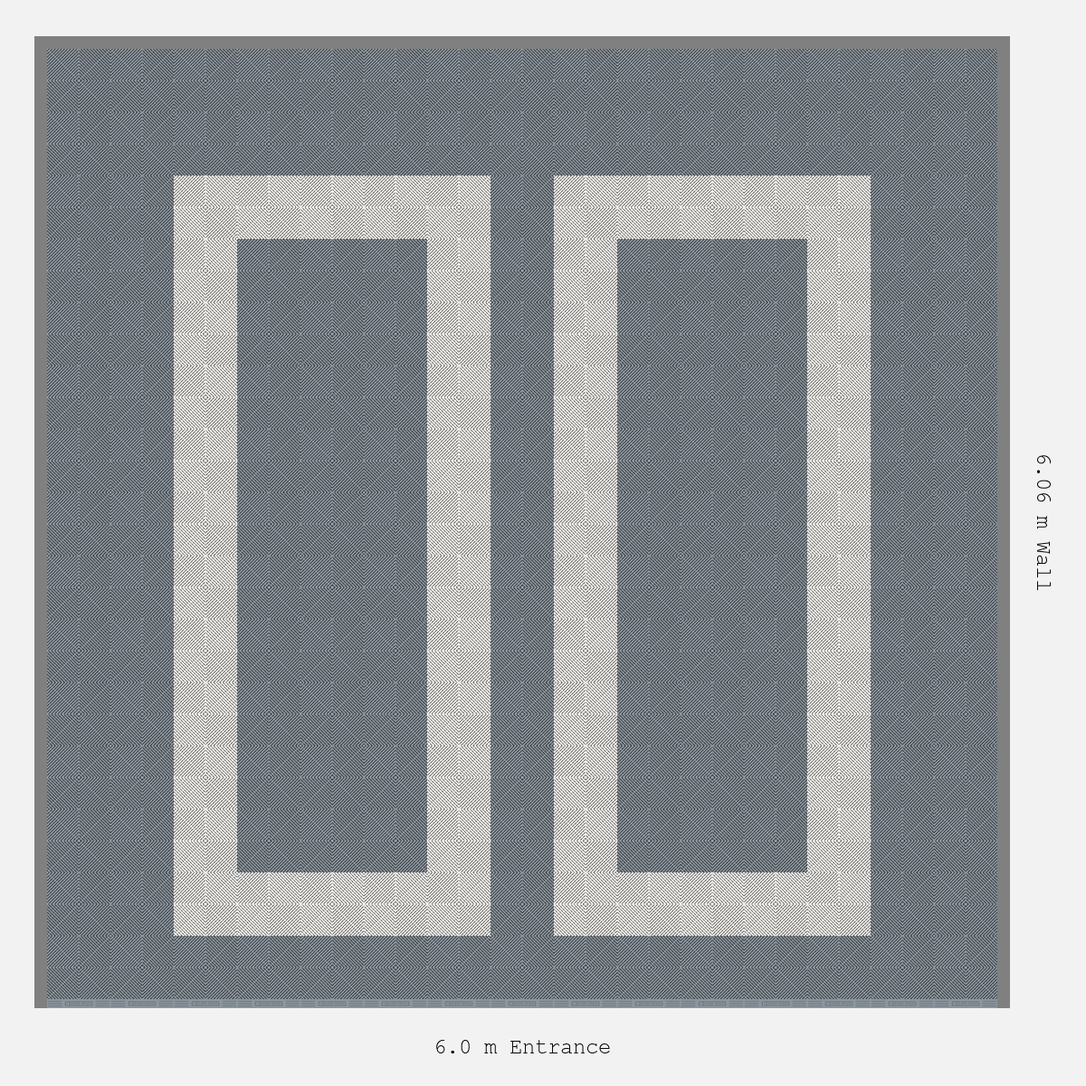 ULTRAGRID Parking Bay Plain Infill Design Base: Silver Grey - Outline: Alpine White - Infill: Silver Grey