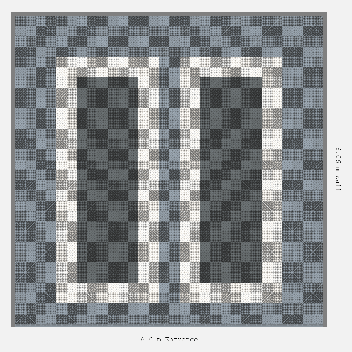 ULTRAGRID Parking Bay Plain Infill Design Base: Silver Grey - Outline: Alpine White - Infill: Space Grey