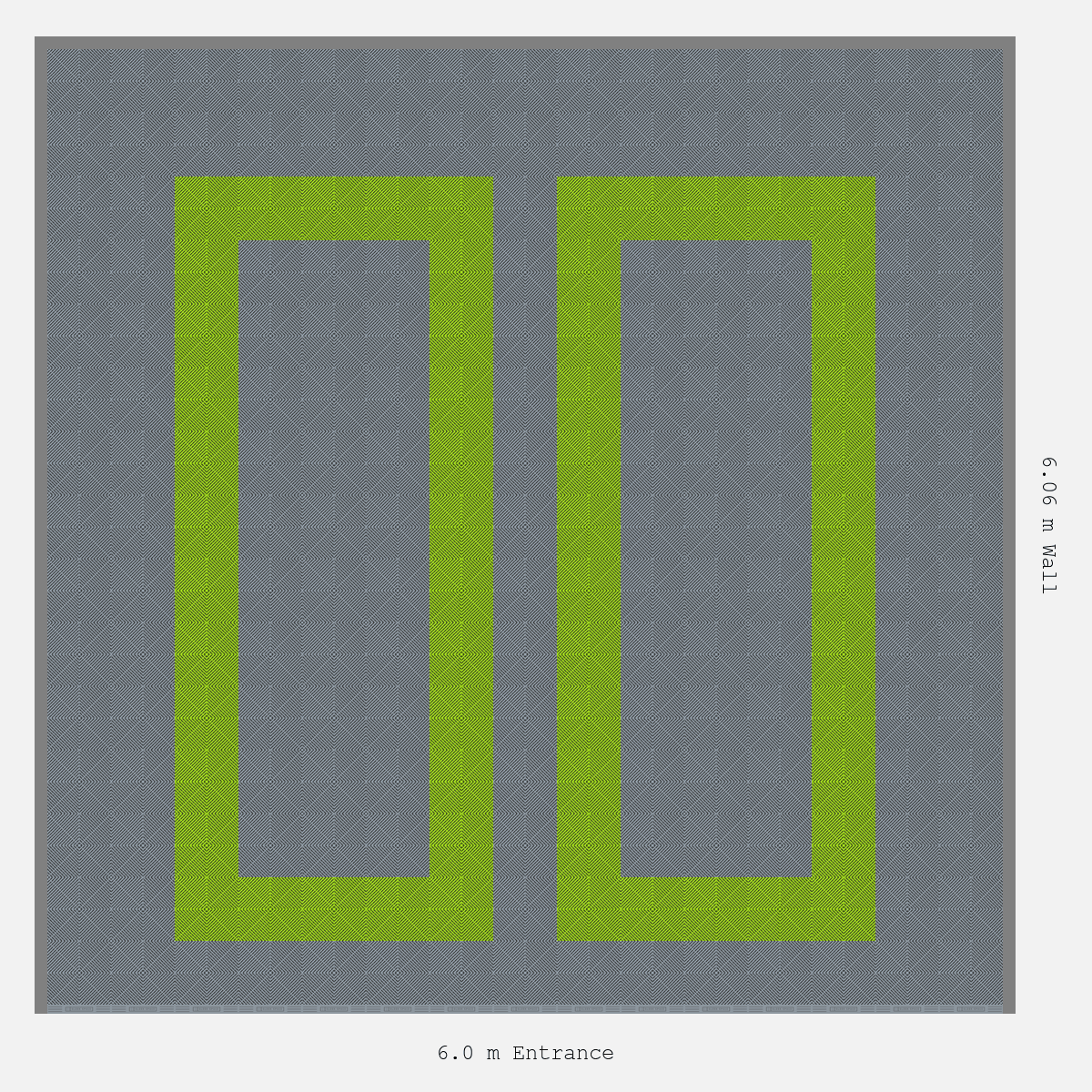 ULTRAGRID Parking Bay Plain Infill Design Base: Silver Grey - Outline: Electric Green - Infill: Silver Grey