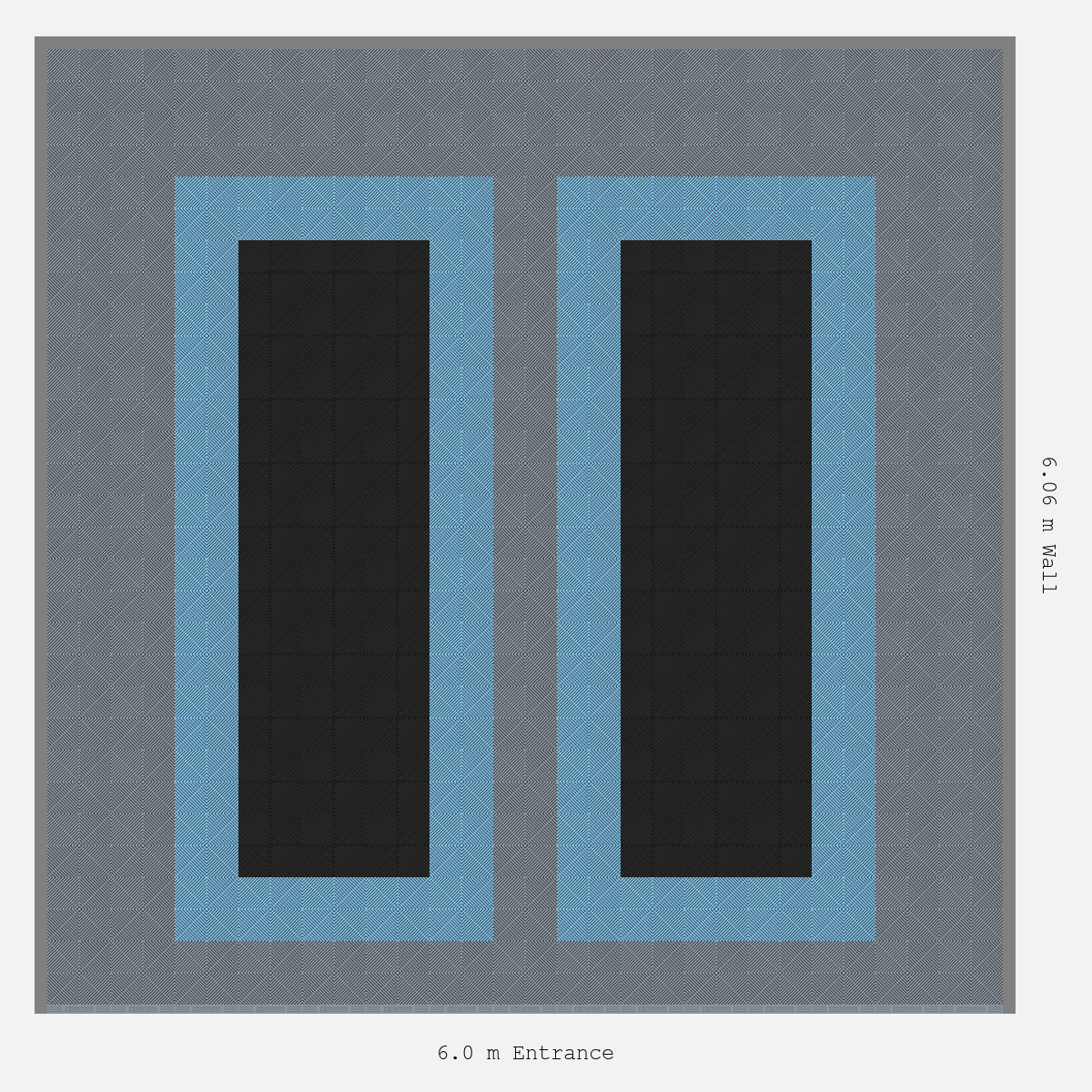 ULTRAGRID Parking Bay Plain Infill Design Base: Silver Grey - Outline: Gulf Blue - Infill: Jet Black