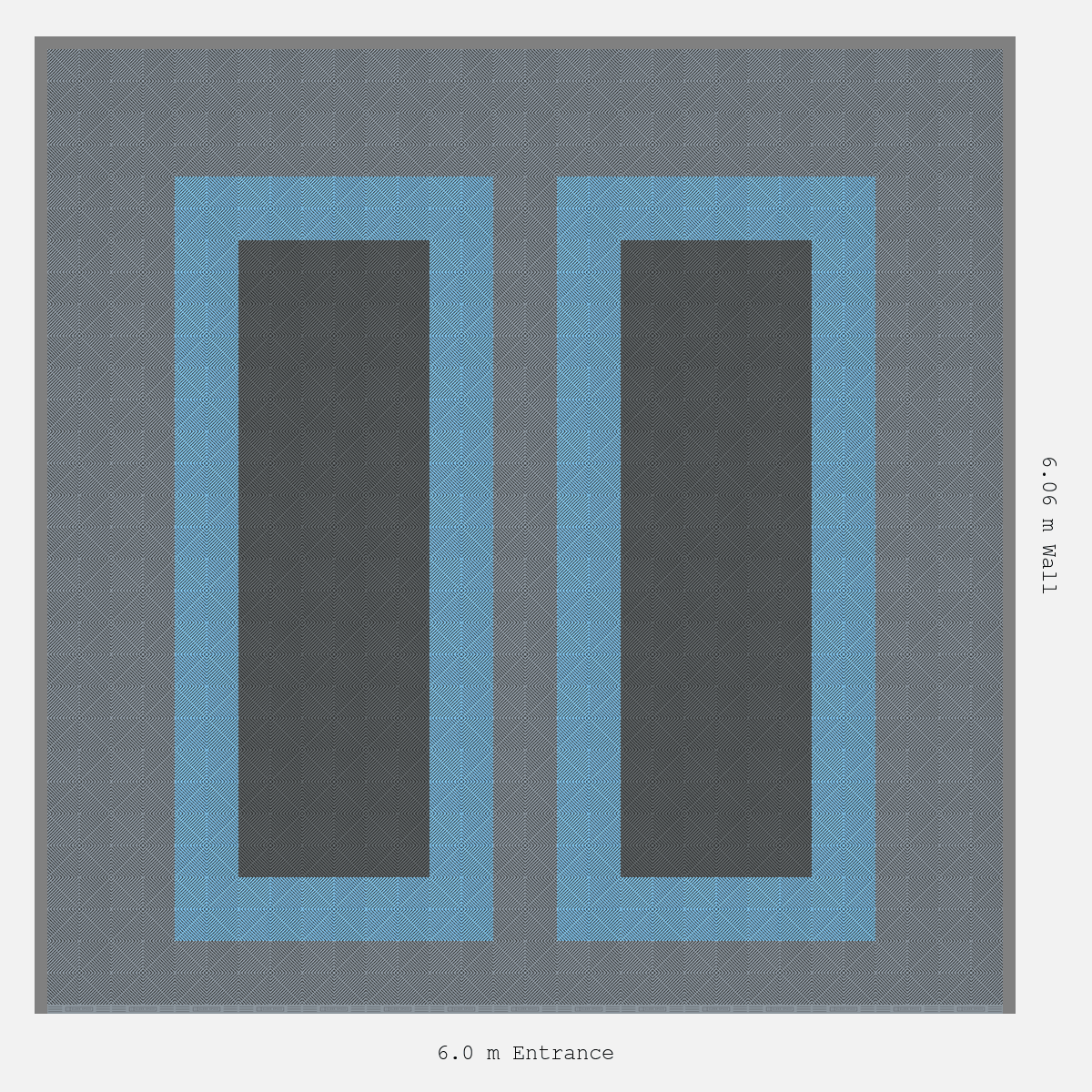 ULTRAGRID Parking Bay Plain Infill Design Base: Silver Grey - Outline: Gulf Blue - Infill: Space Grey