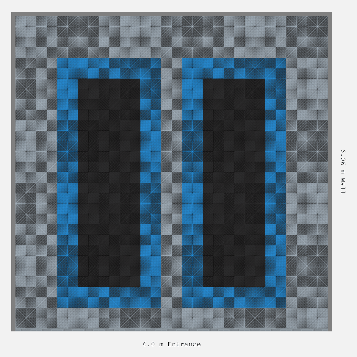 ULTRAGRID Parking Bay Plain Infill Design Base: Silver Grey - Outline: Riviera Blue - Infill: Jet Black