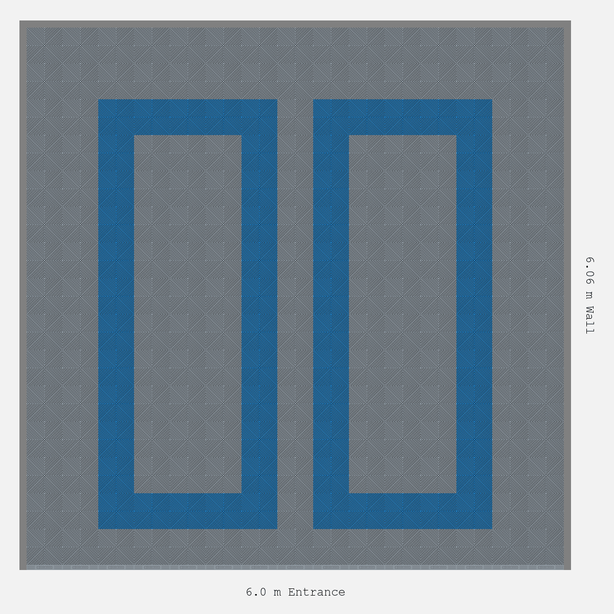 ULTRAGRID Parking Bay Plain Infill Design Base: Silver Grey - Outline: Riviera Blue - Infill: Silver Grey