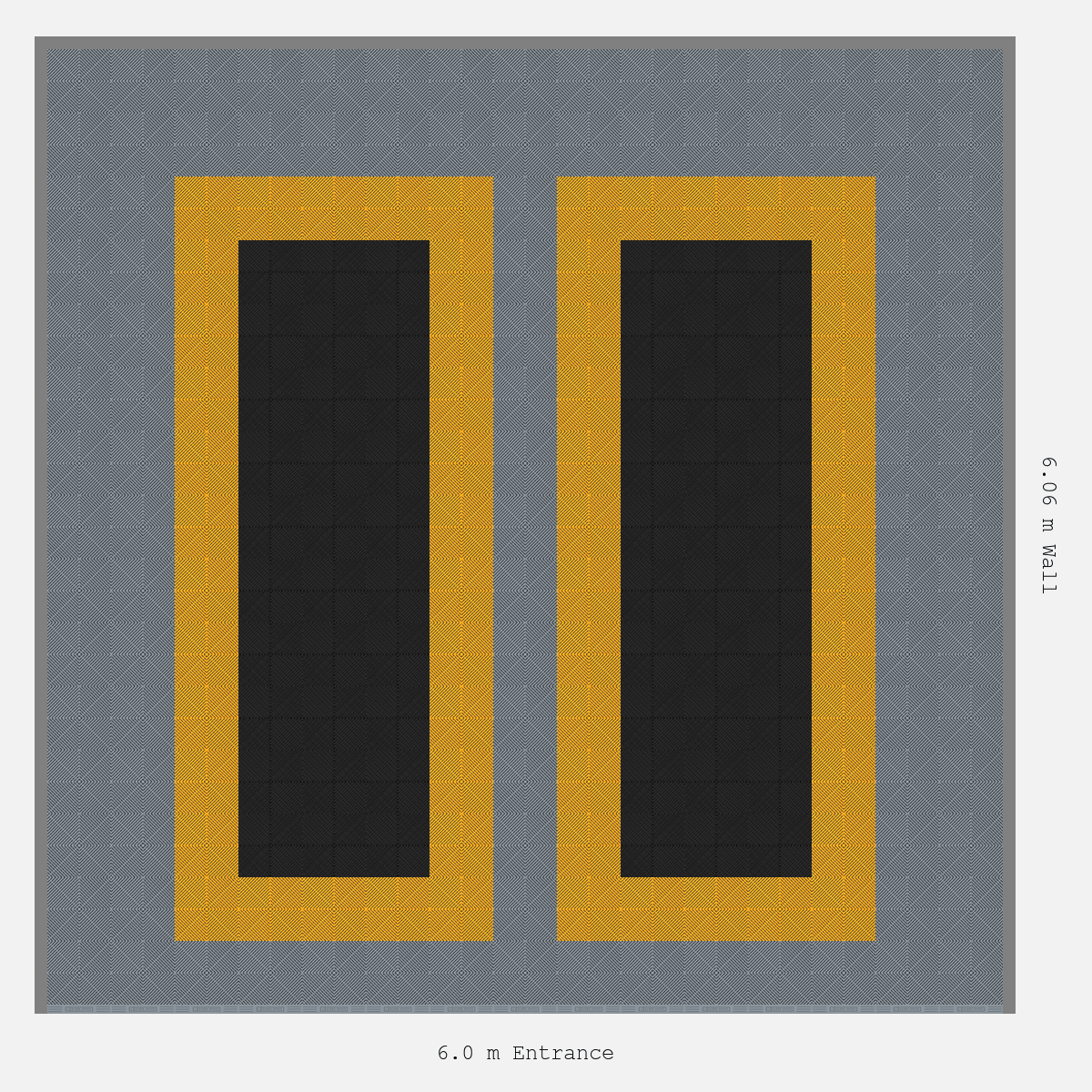 ULTRAGRID Parking Bay Plain Infill Design Base: Silver Grey - Outline: Speed Yellow - Infill: Jet Black