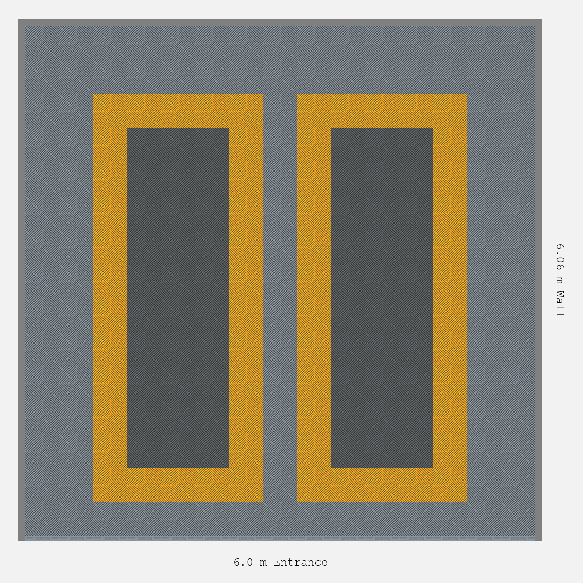 ULTRAGRID Parking Bay Plain Infill Design Base: Silver Grey - Outline: Speed Yellow - Infill: Space Grey