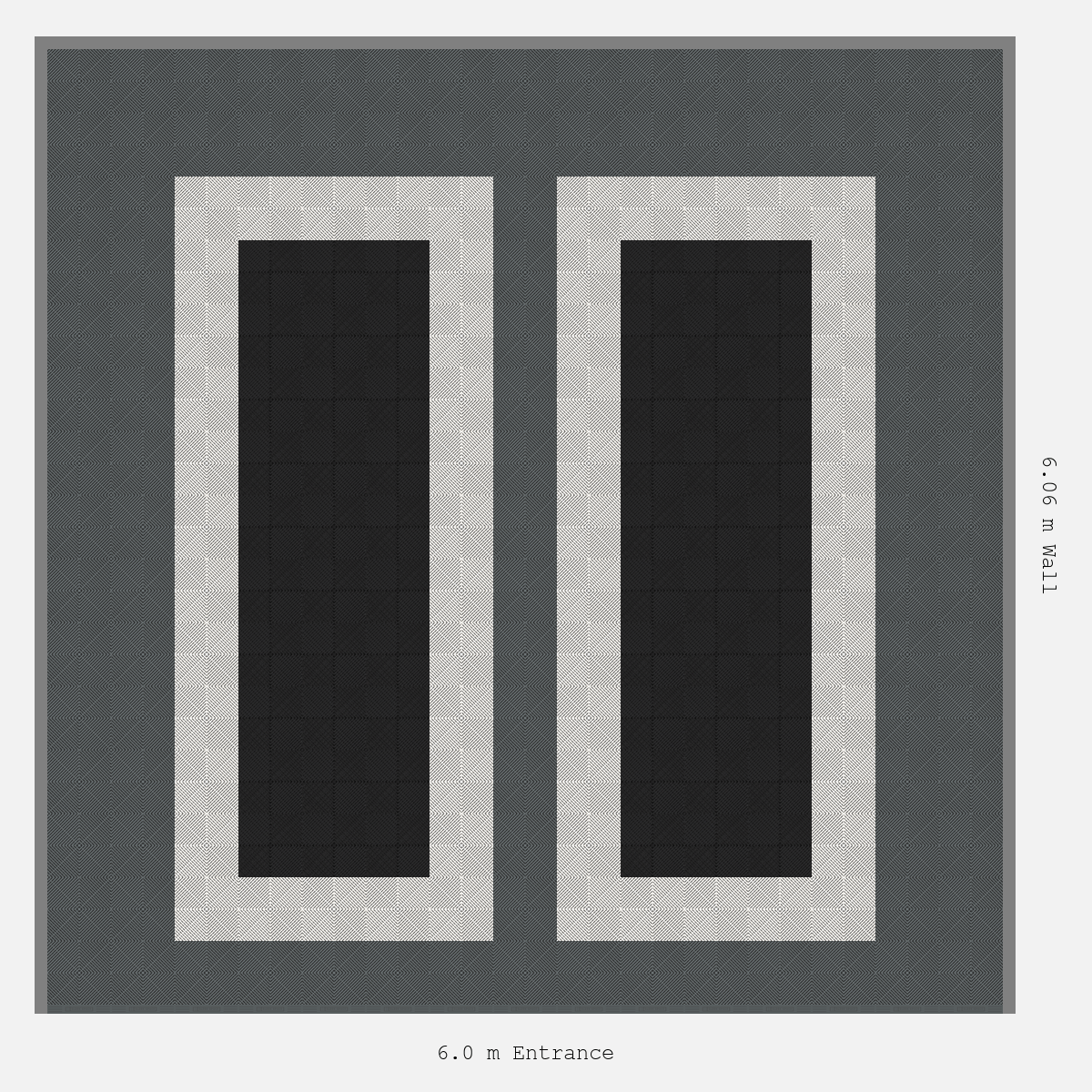 ULTRAGRID Parking Bay Plain Infill Design Base: Space Grey - Outline: Alpine White - Infill: Jet Black