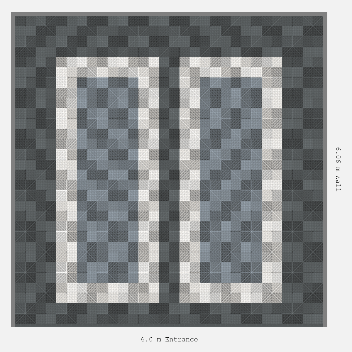 ULTRAGRID Parking Bay Plain Infill Design Base: Space Grey - Outline: Alpine White - Infill: Silver Grey