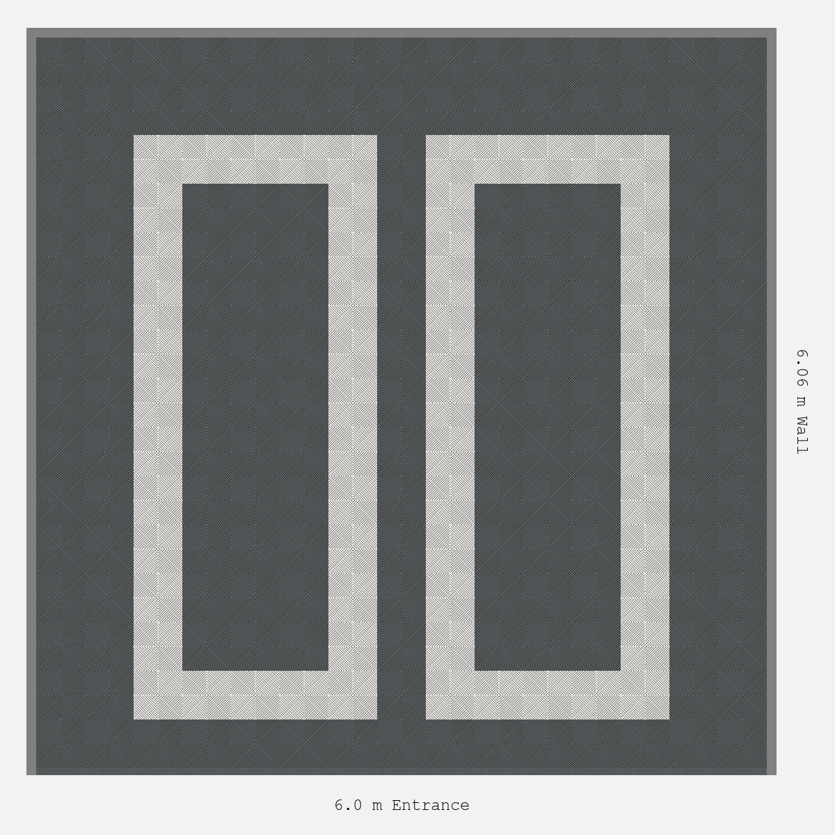 ULTRAGRID Parking Bay Plain Infill Design Base: Space Grey - Outline: Alpine White - Infill: Space Grey